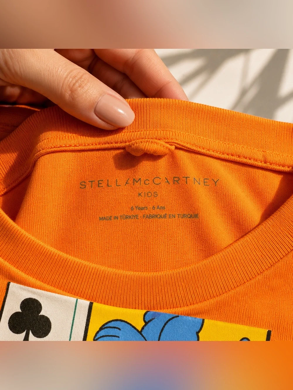 Stella McCartney Kids Matching Set Orange Graphic Tee & Boy Shorts Size 5/6Y